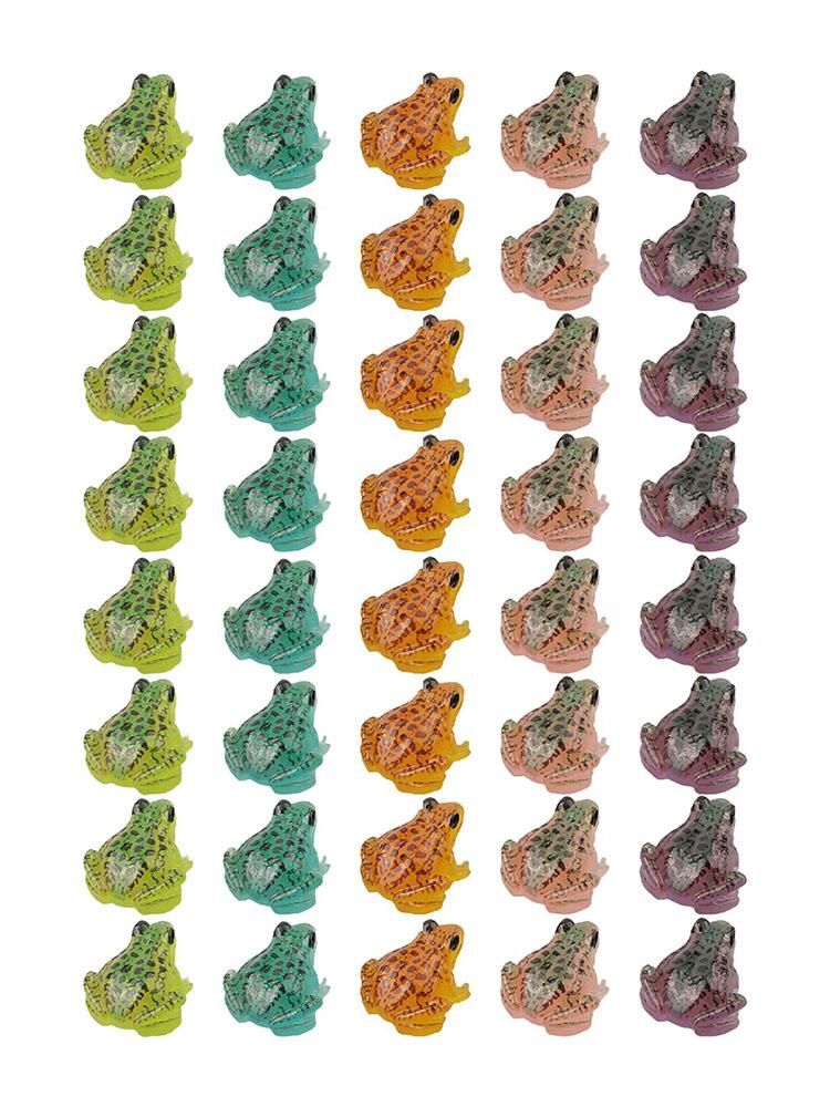 Toy Houses Aquariums Green Resin Frog Figurine Mini Frog Statue Toy Mini Garden Landscapes DIY Three-dimensional Animals