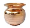 TreegoArt Handmade Copper Pooja Kalash 800 Ml Decorative Copper Water Vessel For Home Temple - Pack Of 1