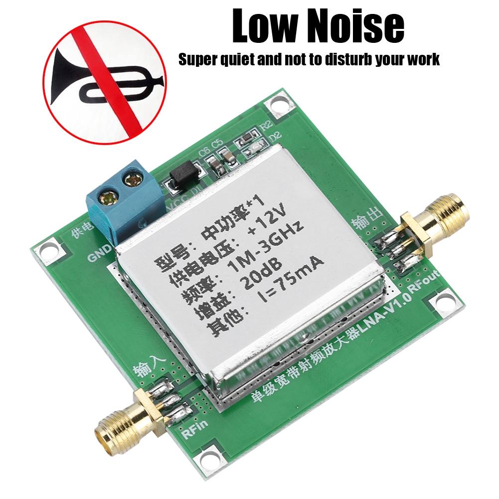 Low Noise LNA RF Broadband Amplifier Module Signal Strengthen 1 3000MHz 2.4GHz 20dB HF VHF UH