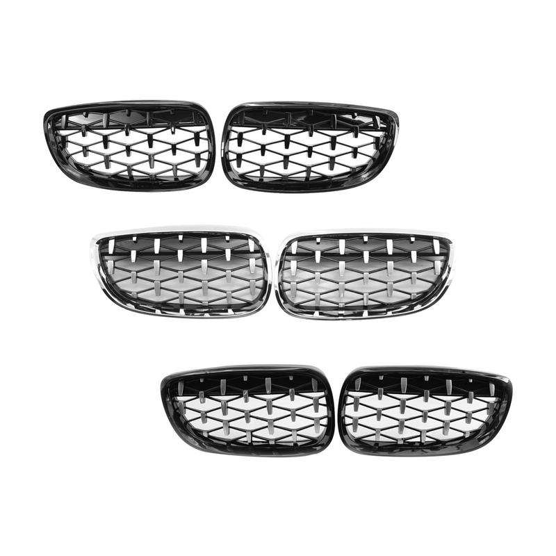 2Pcs Car Front Hood Kidney Grille Grill 51137157277 for BMW E92 E93