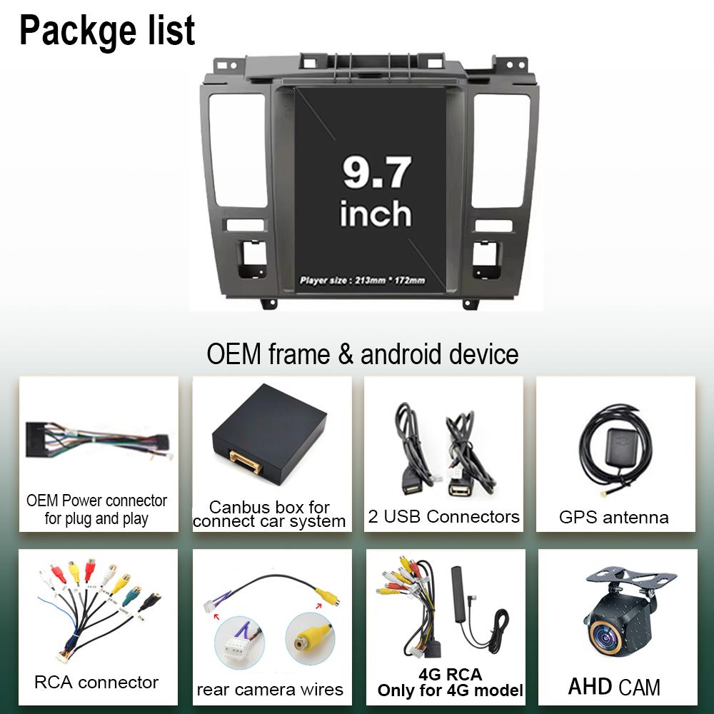 9.7 inch Car Android For Nissan Tiida C11 2004-2013 2 din Carplay GPS Navigation Bluetooth Touch Screen Intelligent System Wifi