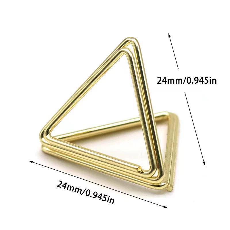 Double-Layer Geometric Heart Triangle Card Holder - Metal Desktop Note & Message Stand