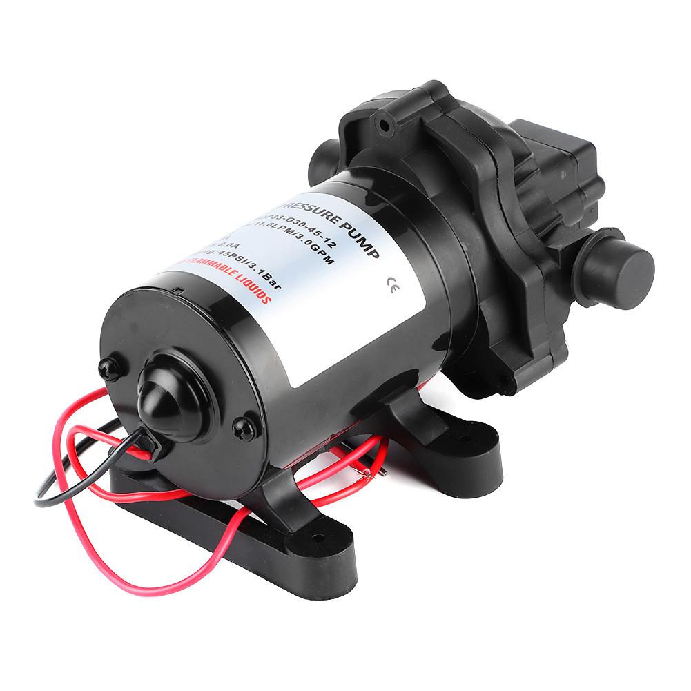 12V 3.0GPM 45PSI Diaphragm Water Pump Self Priming High Pressure for Marine Boat RV
