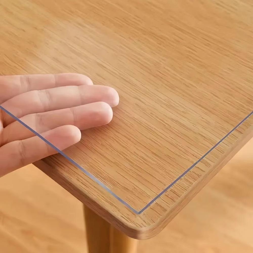 New Soft Transparent PVC Table Mat Waterproof Crystal Clear Clear Table Mat Easy To Clean Durable Scratchproof Pad Desk