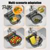 Multifunctional Kitchen Cleaning Tool Hanging Sink Drain Basket, with One-Press Food Waste Catcher, Press Type Strainer Large Capacity Plastic