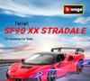 Bburago 1:24 Ferrari SF90 XX Stradale Sports Car Model - Alloy Finish Gift