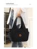 2025 Women's One-Shoulder Bag: Trendy, Versatile Canvas Handbag with Large Capacity, Simple Korean Style, Solid Color.