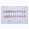 Blusher Pink Style Press-on Nail Glossy Light Pink Star Print Aritificial Nail for Women Shopping and Dating