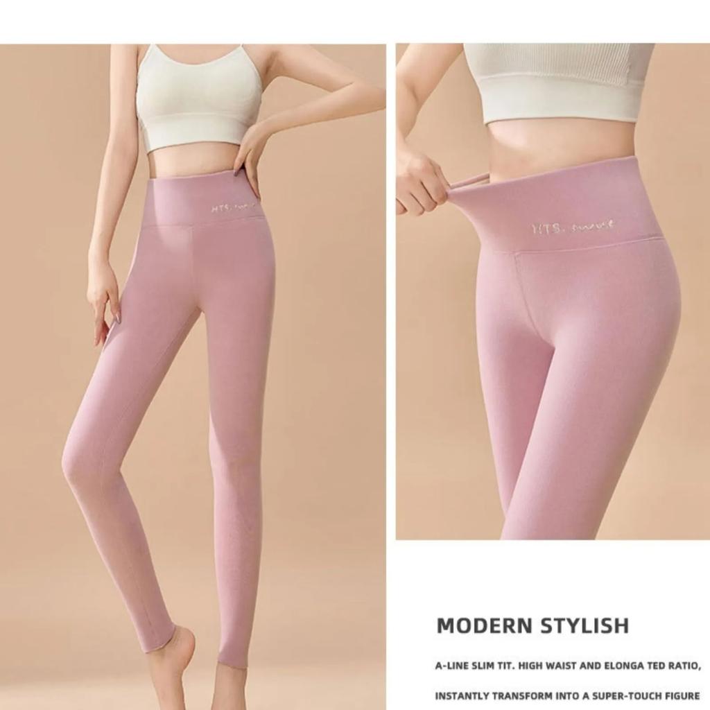 Winter Cashmere Leggings Women Solid Warm Leggings High Waist Slim Stretchy Pants Big Size Adding Velvet and Thickening Pants