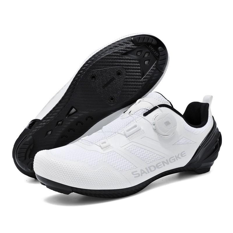 Cycling Shoes Men Women Unisex Road Mountain Bike Non-Lock Hard Sole Breathable Flyknit Bicycle