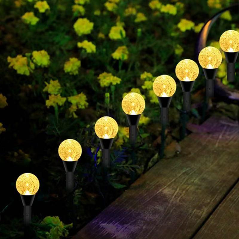 Outdoor LED Solar Bubble Ball Ground Stake Lights for Lawn & Garden