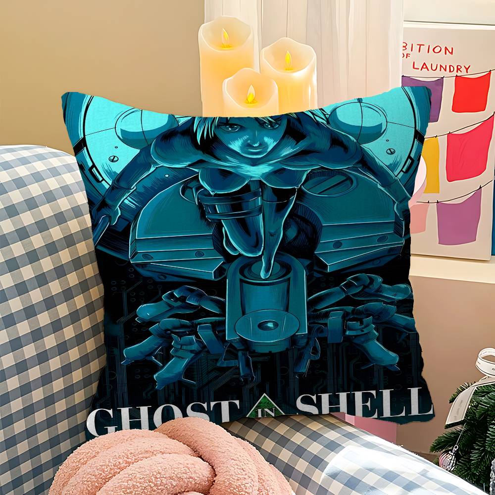 Anime G-Ghost In The Shell Cool Pillow Case Cushion Cover Car Throw Pillow Case For Sofa Car Christmas Gift 40x40cm 45x45cm