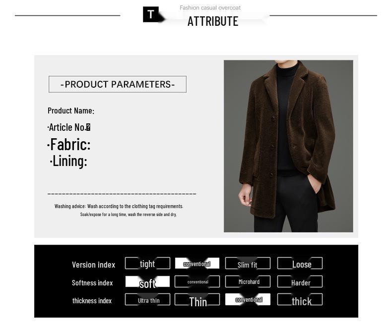 Men's Double-Sided Fur Coat - 2025 Winter Fashion for Middle-Aged Casual Wear