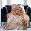 D-Dollys Singer Velvet Throw Blanket Music Blankets for Home Outdoor Lightweight Bedspread