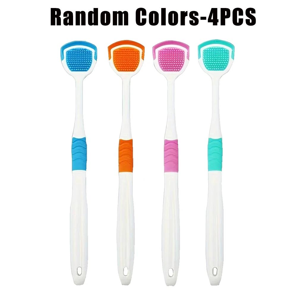 New Silicone Tongue Scraper Cleaner Brush Helps Fight Bad Breath Scrubber For Adults Oral Hygiene Tool