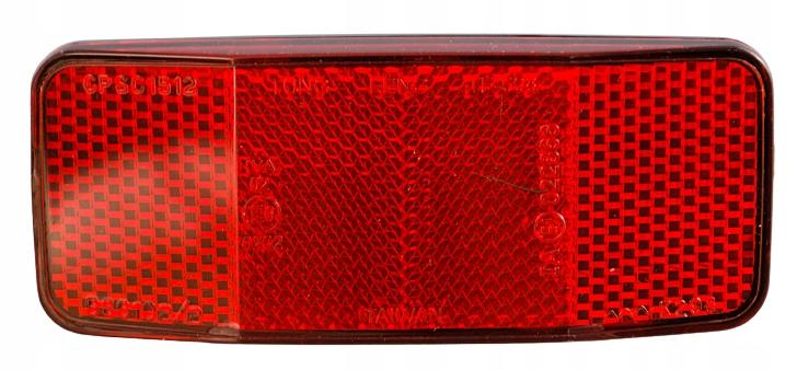 Red Rear Bicycle Reflector For Rectangular Mudguard
