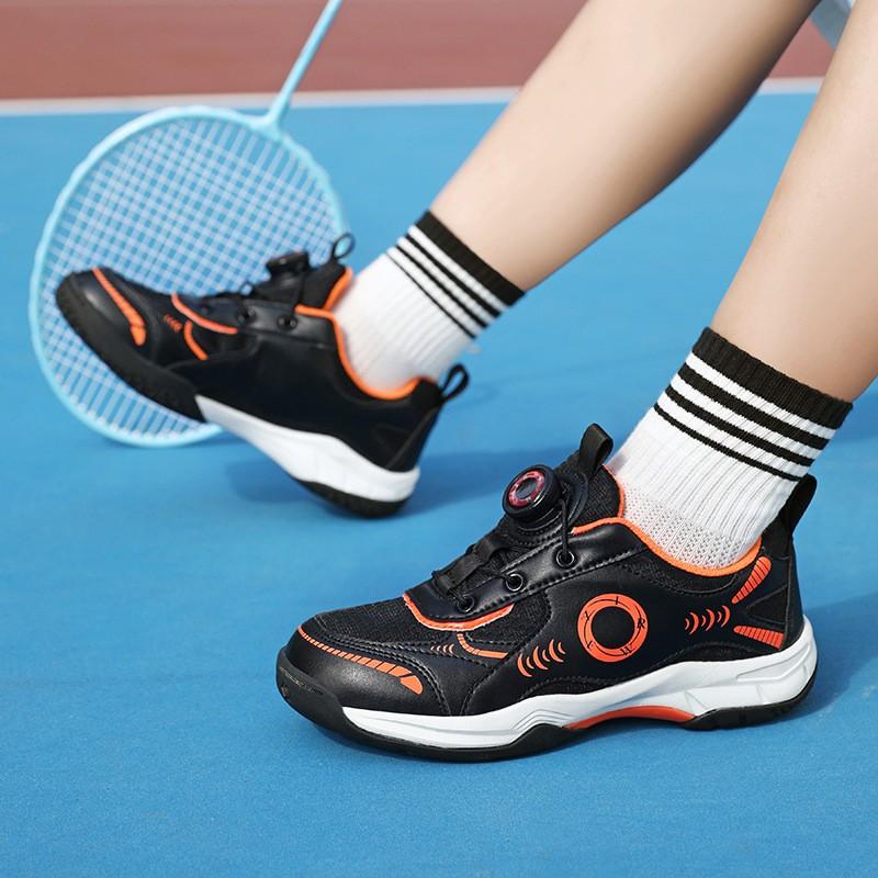Kids Badminton Shoes Boys Girls Lightweight Cushioned Sports Sneakers Tennis Table Training