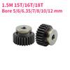 1 ud. Engranaje Recto 1.5M 15T/16T/18T Acero al Carbono 45# Templado por Alta Frecuencia Rueda Dentada Tamaño del Agujero 5/6/6.35/7/8/10/12 mm