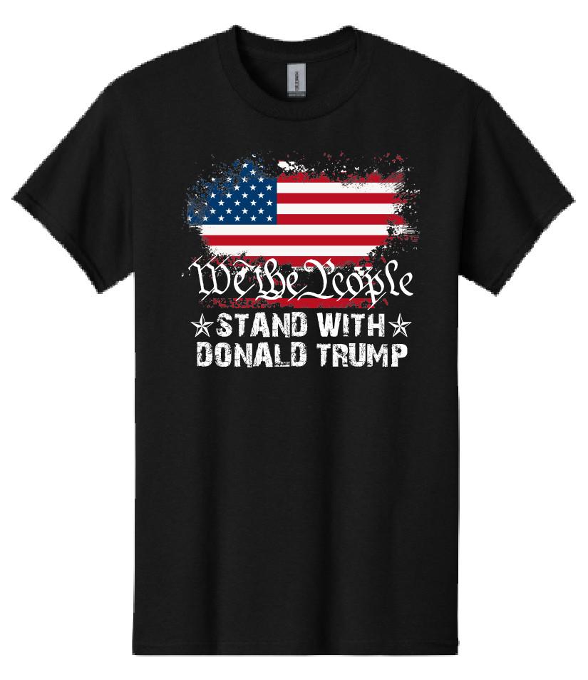 Trump  We the People  American Flag Black T-Shirt 2024 Election Republican Unisex T-Shirt XL
