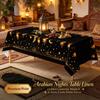 New Year Tablecloth Waterproof Oil Proof Night Sky Star Moon Pattern Dining Table Cover Elegant Winter Home Kitchen Party Decor