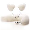Sm Erotic Fox Tail Anal Plug Metal Vestibule Plug Adult Toy Artificial Tail Set Fox Role Play