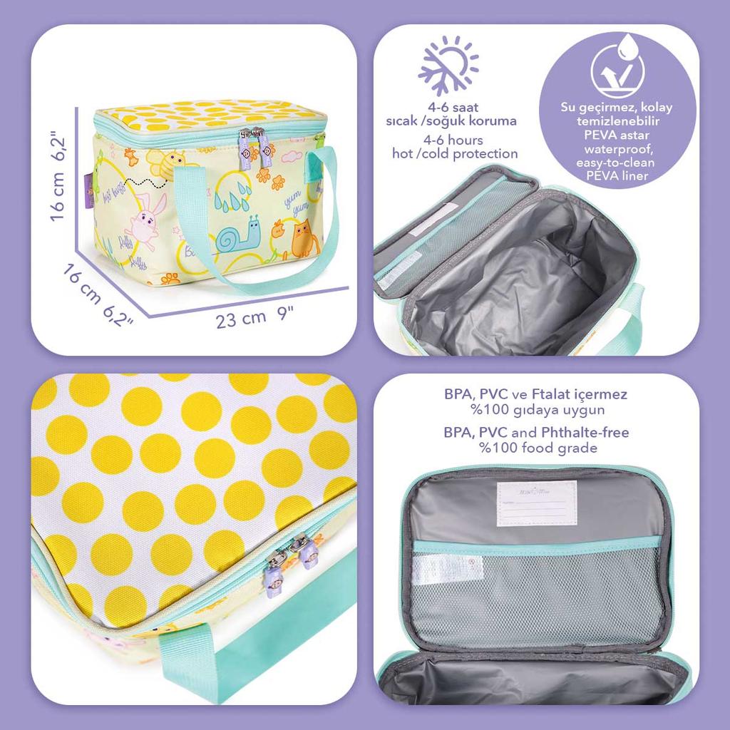 Milk&Moo Kids Lunch Bag, Suitable For Pre School, Kindergarten, Elemantary Grade