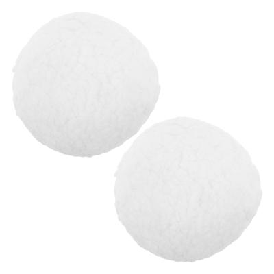 2Pcs Large White Polyester Pom Poms 15Cm Soft Craft Balls for DIY Snowman Christmas Decor Indoor Outdoor Holiday Decoration