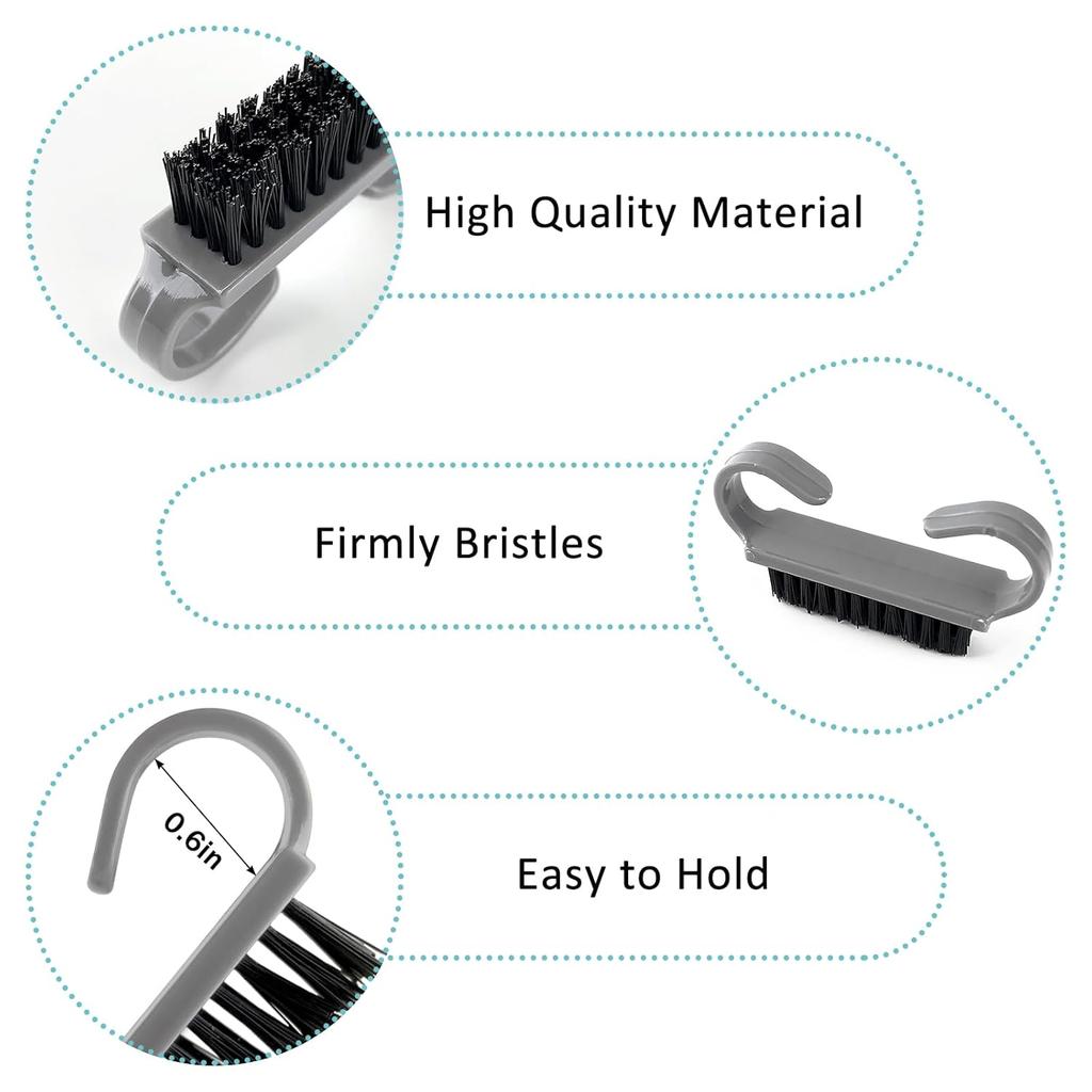 24 Pack Travel Size Nail Brushes, Colorful Handle Grip Nail Brushes, Mini Hand Scrub Cleaning Brush or Nails and Toes, Women Men