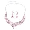 Retro Design European and American Crystal Gemstone Necklace Earrings Set Exquisite Design Fashion Temperament Bridal Jewelry 2026