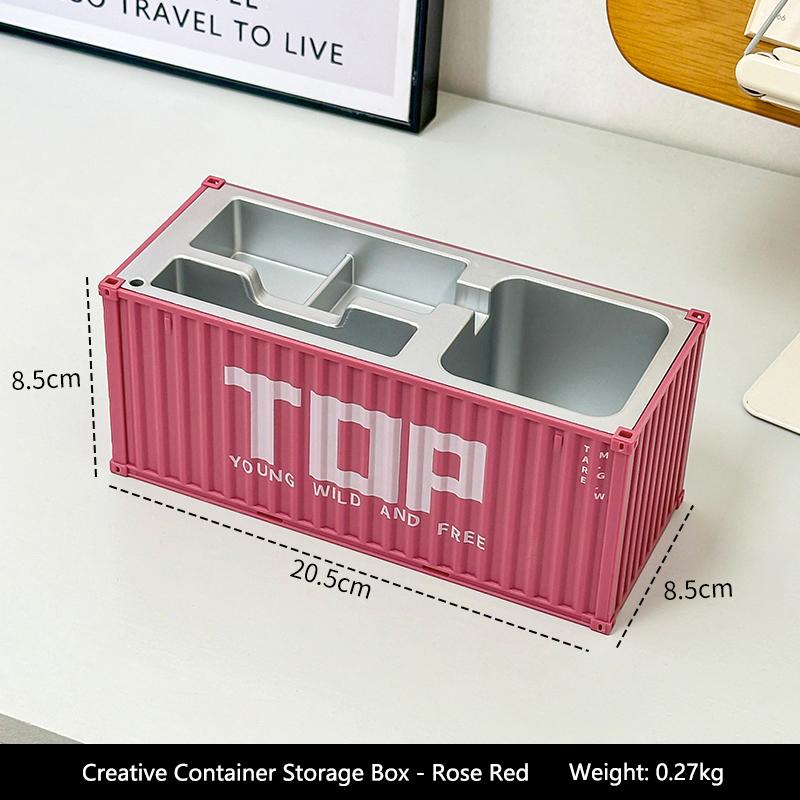 Creative Container Storage Box Mini Simulation Container Model Storage Box Office Desk Home Decoration Ornaments Gift