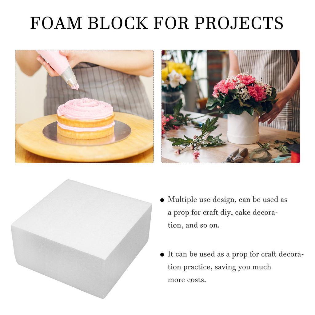 Foam Blocks DIY White Foam Sculpting Block for Crafts Art Projects Painting Cake Decorations Wedding Party Supplies