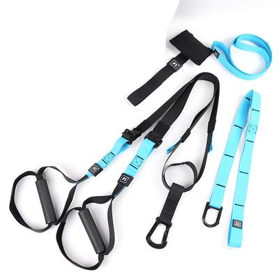 Multifunkční TRX závěsný fitness set s odporovými gumami a lany