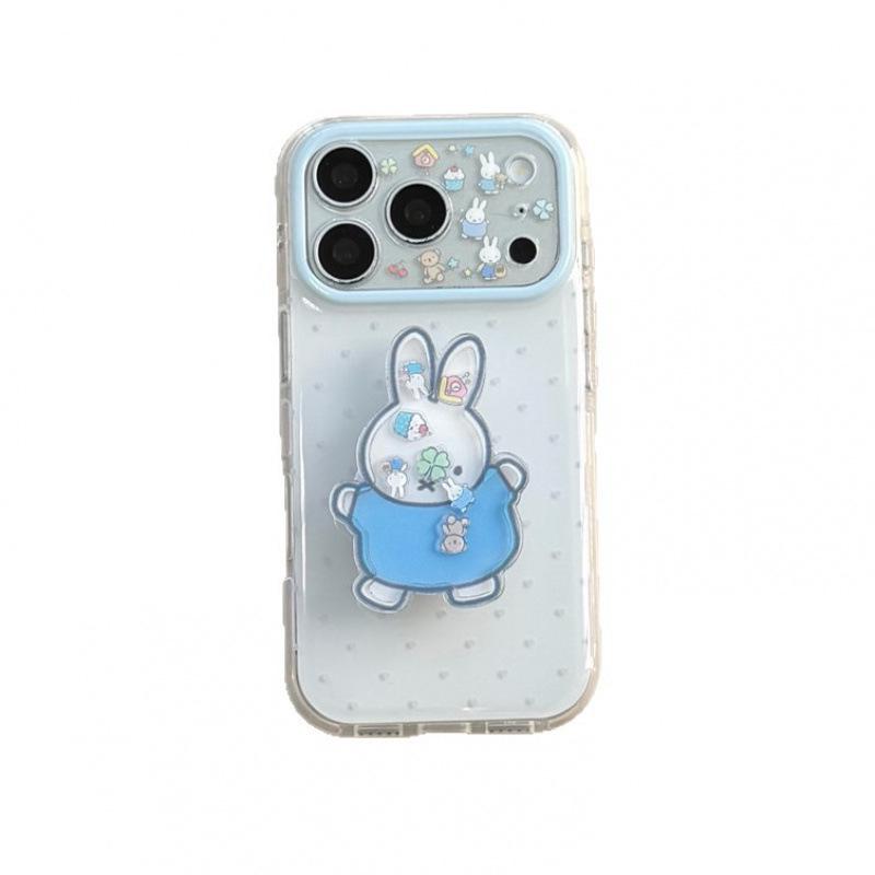 Adorable Rabbit Phone Stand for iPhone 17/16 Pro Max/15 Pro Case