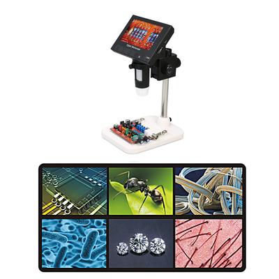 1000X 4,3" LCD displej přenosný mikroskop 720P LED digitální lupa s držákem pro obvodovou desku
