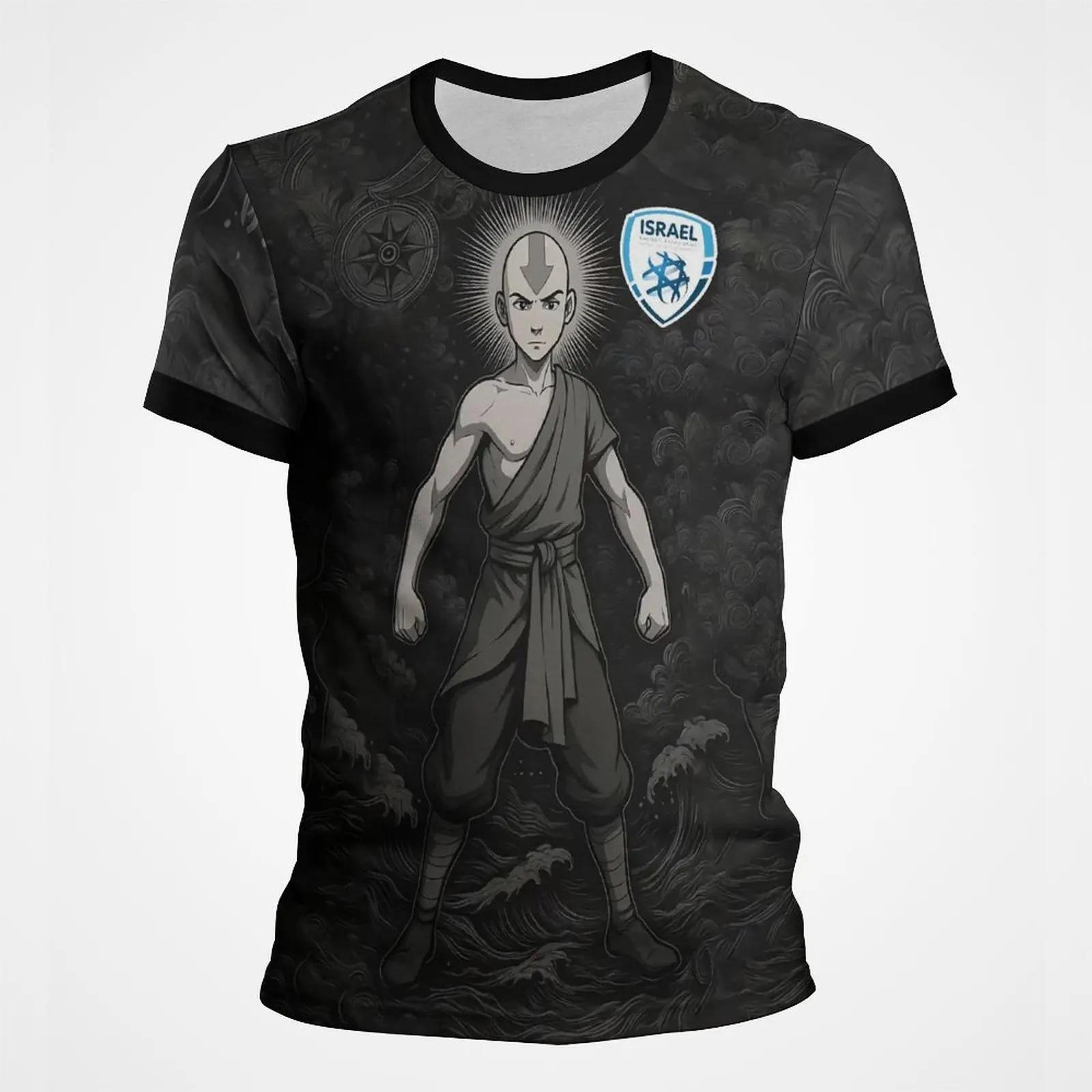 WowClassic Zomertrend Korte Mouw 3D Isra&euml;l Bedrukte T-shirts Coole Streetwear Sport Voetbalshirt Heren T-shirts 4XL
