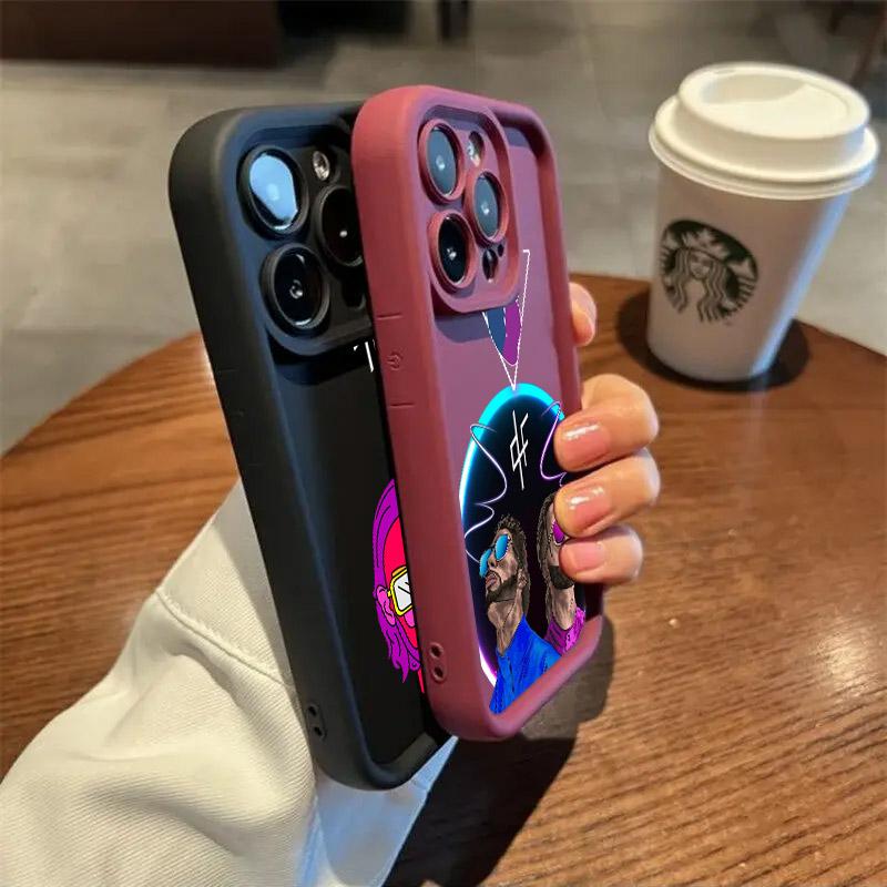 QLF x PNL Pnl Singer Soft TPU Case For iPhone 16 15 11 13 14 12 Pro Max 15 Plus Mini Coque 16Pro Shockproof Silicone Phone Cover