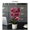 Artificial Orchid Potted Plant Realistic Design Soft Glue Flower for Home Office Event Decor White Pink Black Options