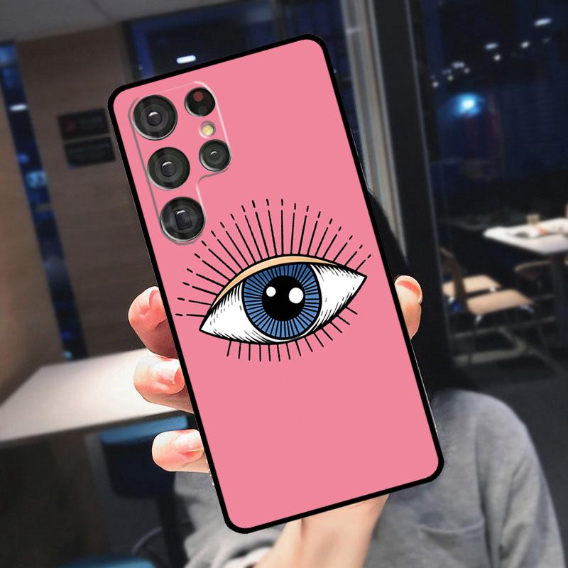 Evil Eye Lucky Eye Blue Cover For Samsung Galaxy S25 S24 S21 S22 S23 Ultra S9 S10 Plus S24 FE S21 FE Phone Case