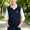 Boys' Knitted Vest Sweater for Winter, Soft Comfortable Sleeveless Pullover for Big Kids