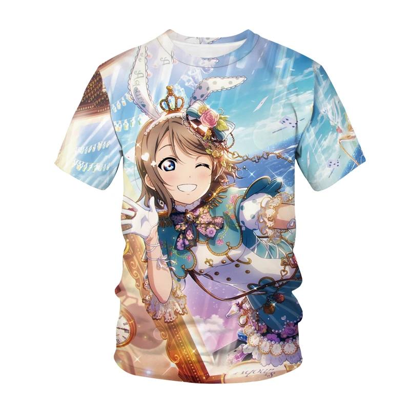 apanese Anime Love Live Tees 3D Print T-shirt Cosplay men Oversized T Shirt Streetwear Tees Harajuku Y2k Women Clothing