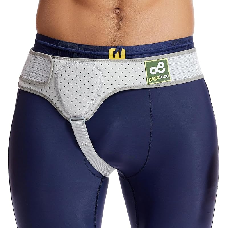 Бандаж от паховой грыжи I Для правой или левой стороны I Грыжевой пояс I Послеоперационный мужской поддерживающий бандаж от паховой грыжи для паховой грыжи | Регулируемый 1