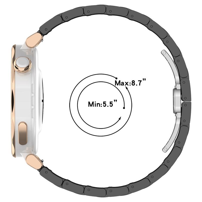 18mm keramický řemínek pro Huawei Watch GT5/4 41mm/GT5 Pro 42mm dámský náramek pásek pro Huawei Watch GT5 GT4 kovový řemínek