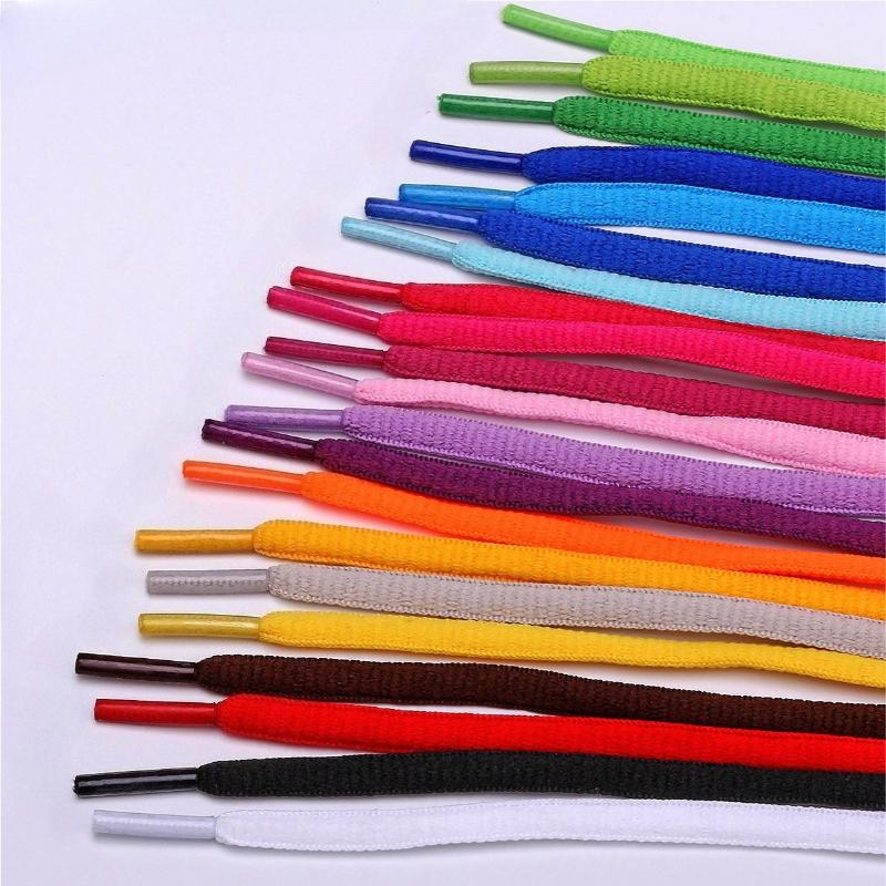 Fashion Multi Color Durable Non Fading Round Shoelace Black White Dirt Resistant Versatile Shoelaces Half Round Shoe Accessories