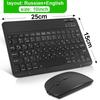 10inch Bluetooth Wireless Keyboard Rechargeable For Mobile Phones Tablet Russian Spanish French AZERT For Android ios Windows
