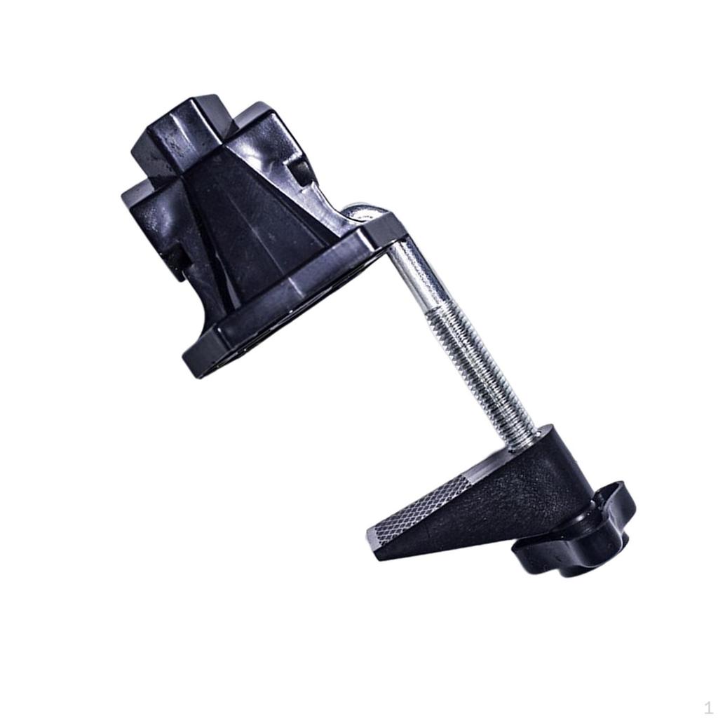 Desktop Mount Holder for Mic Stand Clamped Beside Desk Cabinets, Glass Surfaces, Monitors