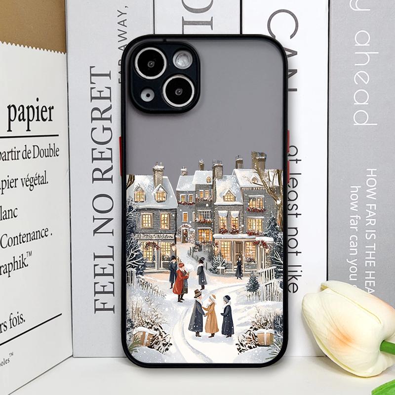 Ins Cartoon Christmas Style Phone Case for IPhone 17 Pro Max 16 165 14 13 12 11 Pro Max XR XS X 7 8 14Plus Streetscape Art Cover
