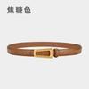 Belt Ladies Leather Belt Girls Retro Cowhide Lazy Belt Women'S Decorative Outer