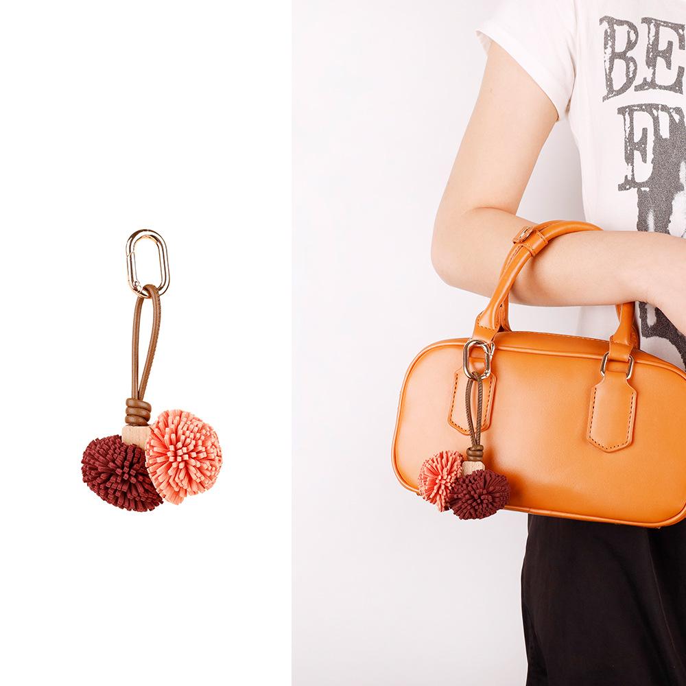 

Zhang Yuanying Style Bayberry Ball Tassel Bag Charm and Keychain Pendant