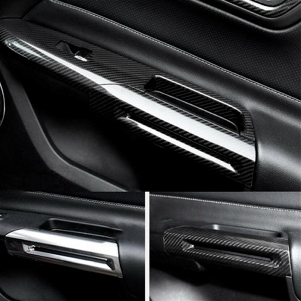Carbon Fiber Armrest Cover for Ford Mustang 2015-22