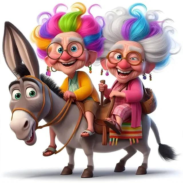 Sweet Couple Walking Life Diamond Painting New 2024 Happy Grandma Grandpa 5D DIY Mosaic Diamond Embroidery Cross Stitch Kits